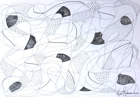 No. 1 Art Therapy Group Session 5- Exercise 'Zentangle Art Marking' Art Work created by Abstract Artist Karen Robinson March 2015 NB All images are subject to copyright laws .JPG