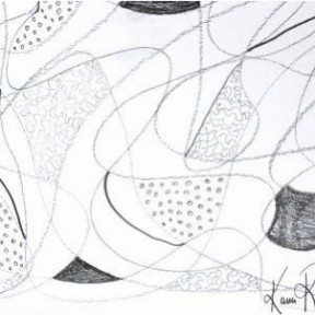 No. 4 Art Therapy Group Session 5- Exercise 'Zentangle Art Marking' Art Work created by Abstract Artist Karen Robinson March 2015 NB All images are subject to copyright laws .JPG