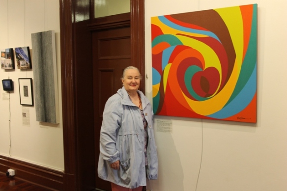 No. 8 of 28 Group Exhibition titled 'AS IF When and Now' Women's Art Register at Queen Victoria Women's Centre Melbourne Photographed by Hubby of Karen Robinson Abstract Artist 1.10.2015.JPG
