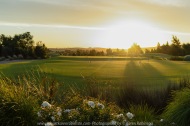 Beveridge, Victoria - Australia 'Golf Course' Photographed by Karen Robinson April 2018 NB. All images are protected by copyright laws. Comments - Sunset at the golden hour and blue hour looking across the golf course towards the mountains in the background