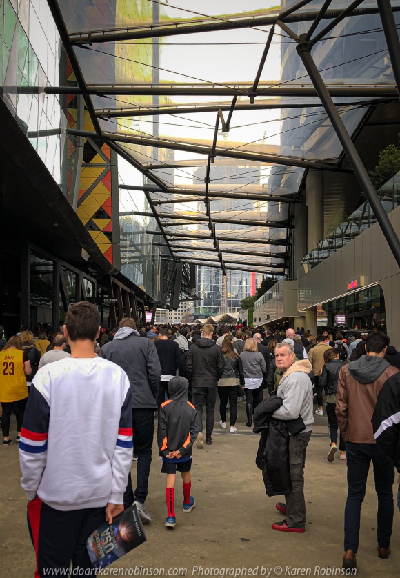 Docklands, Victoria - Australia 'Marvel Stadium area and Southern Cross Railway Station area' Photographed by Karen Robinson August 2019 Comments - I decided to do some Street Photography on my iPhone as we came out of the Stadium and headed towards the Railway Station to catch the train back home - lots of fun!